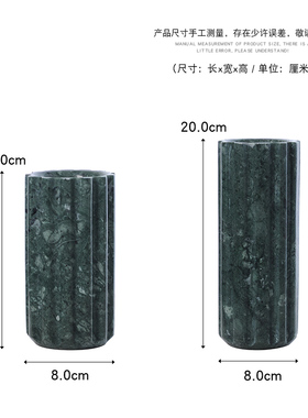 大理石托盘新中式简约家居客厅茶几软装饰品花瓶烛台玄关组合摆件