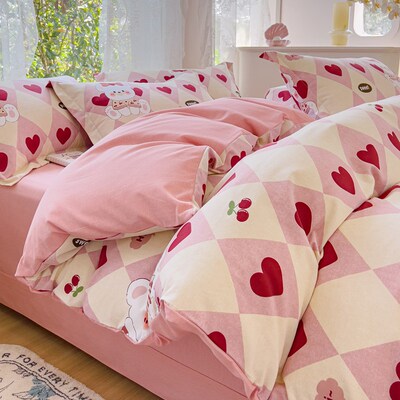 全棉磨毛被套单件卡通纯棉四季通用被罩学生宿舍床单双人单独褥子