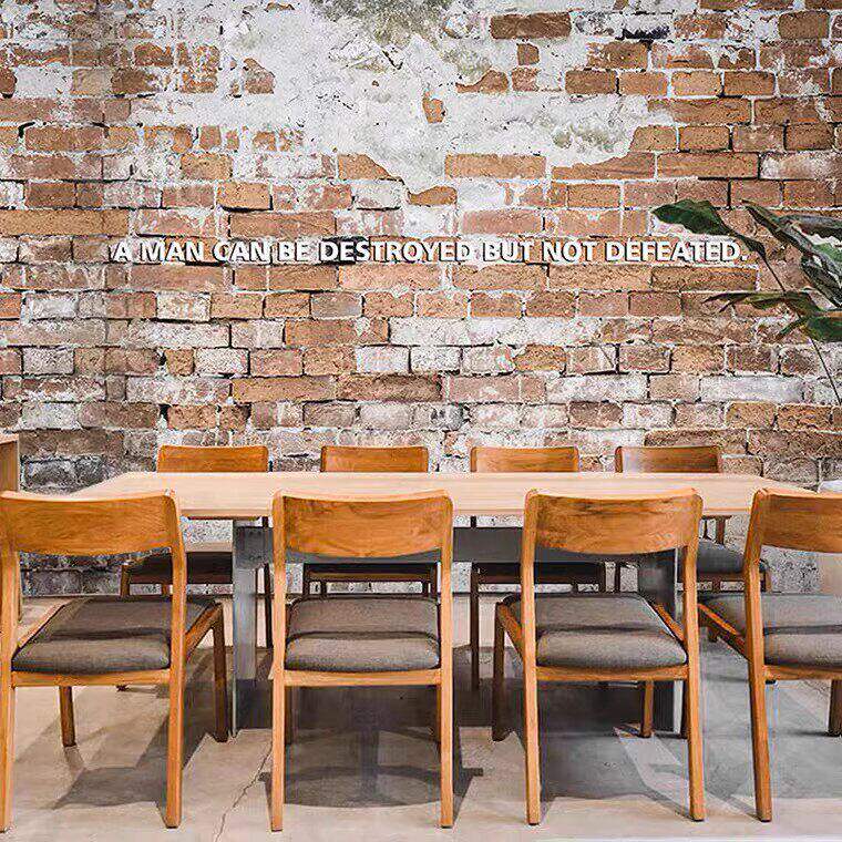 复古砖纹壁纸3d立体怀旧酒吧KTV餐厅饭店背景墙壁画个性装修墙纸