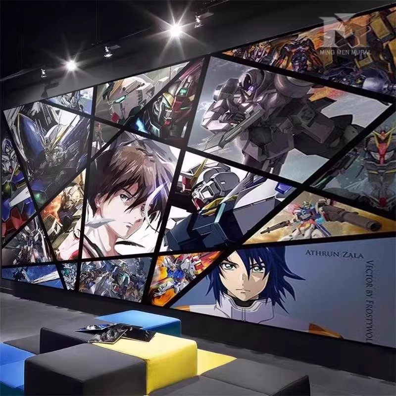 卡通动漫壁画高达00服装店潮玩墙纸墙布手办直播背景漫画定制壁纸,家装主材,定制壁画,淘宝优惠券,粉丝福利购,淘宝优惠卷