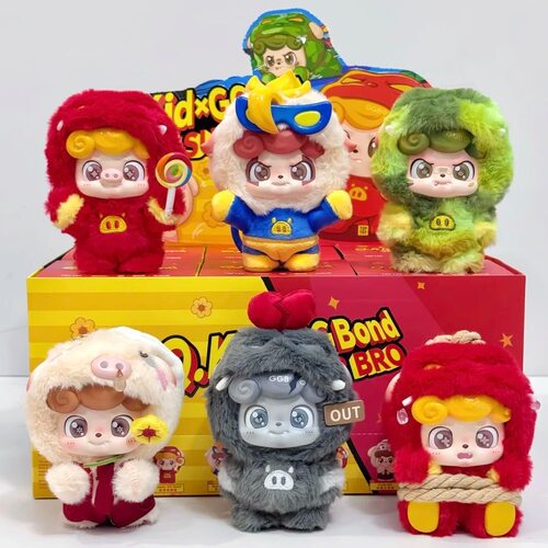 TOPTOY正品Q宝猪猪侠超萌猪队友系列毛绒挂件潮玩盲盒模玩礼物