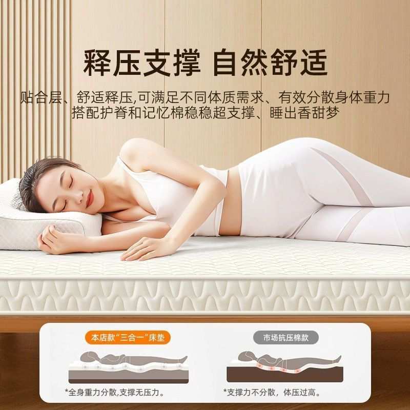 床垫软垫1.8m双人垫家用卧室榻榻米加厚铺底可折叠出租屋回弹