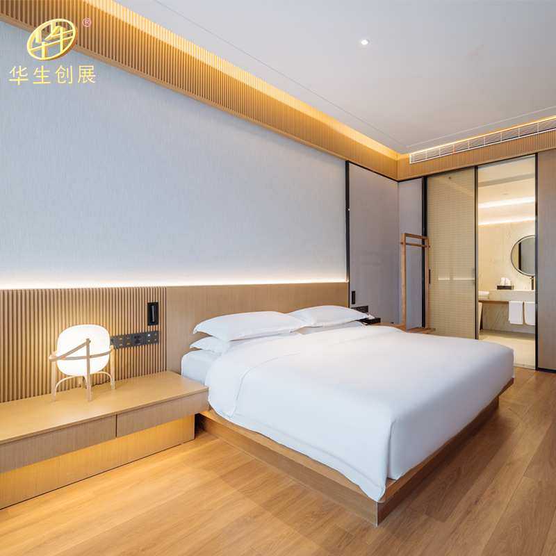 酒店客房家具厂家直供成套家具酒店床箱民宿家具民宿床头柜实木