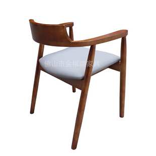 北欧白蜡木酒店餐椅实木广岛椅民宿客房休闲椅西餐厅咖啡店养老院