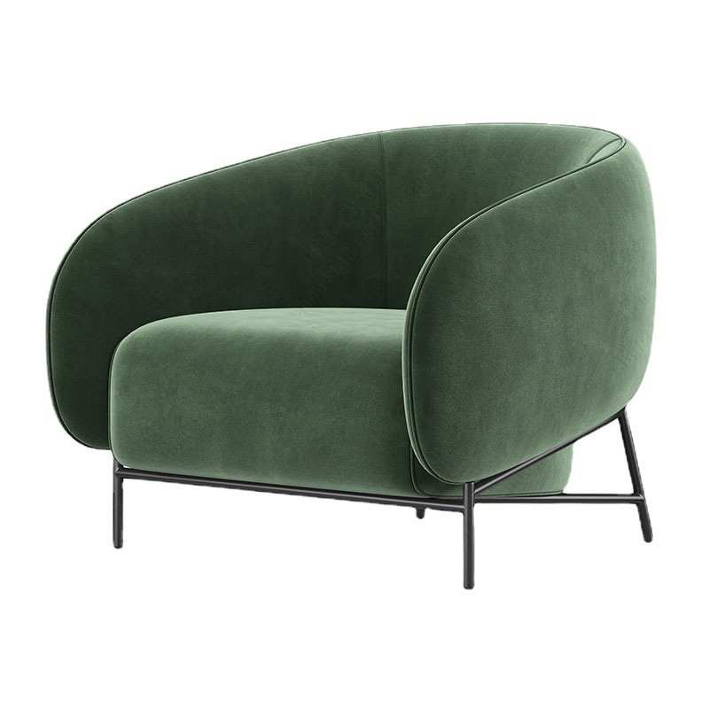 意式极简单人沙发椅北欧网红小户型会客休闲椅轻奢设计客厅接待椅