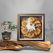 非遗福鹿剪纸摆件立体画国潮福禄创意开业礼物相框摆台手工品送老外文创招财家居装 饰摆件礼品