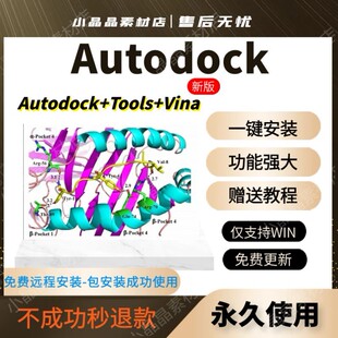 Autodock软件vina远程安装分子对接操作视频教程闪退解决支持win