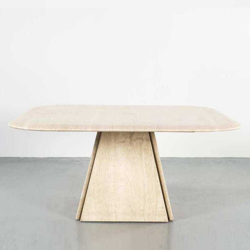 北欧现代简约正方形客厅沙发家用矮茶桌天然大理石洞石茶几轻奢