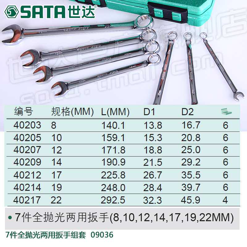 世达五金两用呆扳手套筒 快速扳手维修修车工具汽修组合套装09036