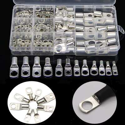 跨境ebayb爆款100pcs铜鼻子sc窥口铜 接线端子SC4-25盒装