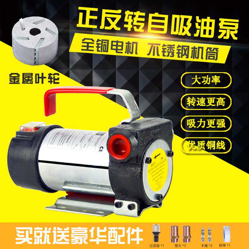 电动抽油泵/12V24V220V微型无刷直流自吸式柴油吸油泵输油自吸泵