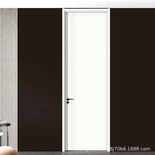 现代简约木门室内门轻奢卧室门实木复合免漆门隔音房门酒店静音平