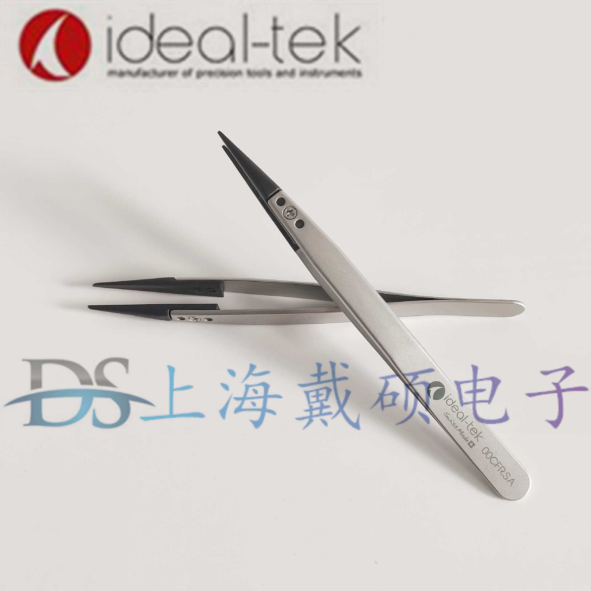 瑞士 ideal-tek 00CFR.SA 炭纤维头镊子 手柄为防磁不锈钢