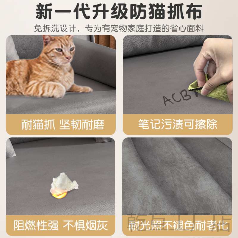 奶油风沙发客厅小户型多功能可折叠出租房双人三人卧室两用沙发床