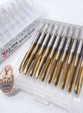 鸿泰威尔逊  黄色镀钛丝锥 高速钢丝攻涂层螺旋先端M3M4M5M6M8M12