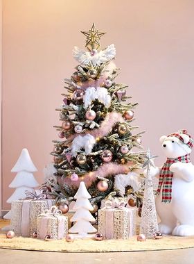 1.8米粉色落雪圣诞树大型