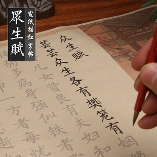 众生赋柳公权楷书书法毛笔宣纸练字帖小楷毛笔成人初学临摹描红帖