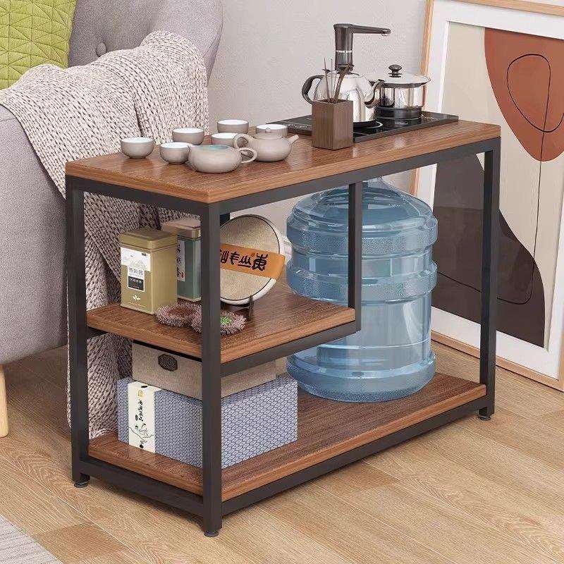 简约现代E1级环保人造板长方形可煮茶可移动茶几客厅沙发侧边茶台