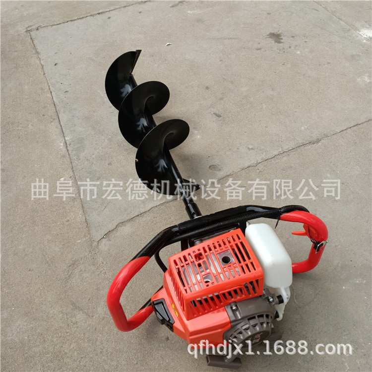 便携式植树钻眼机 手提式汽油挖坑机 二冲程手提式钻坑机