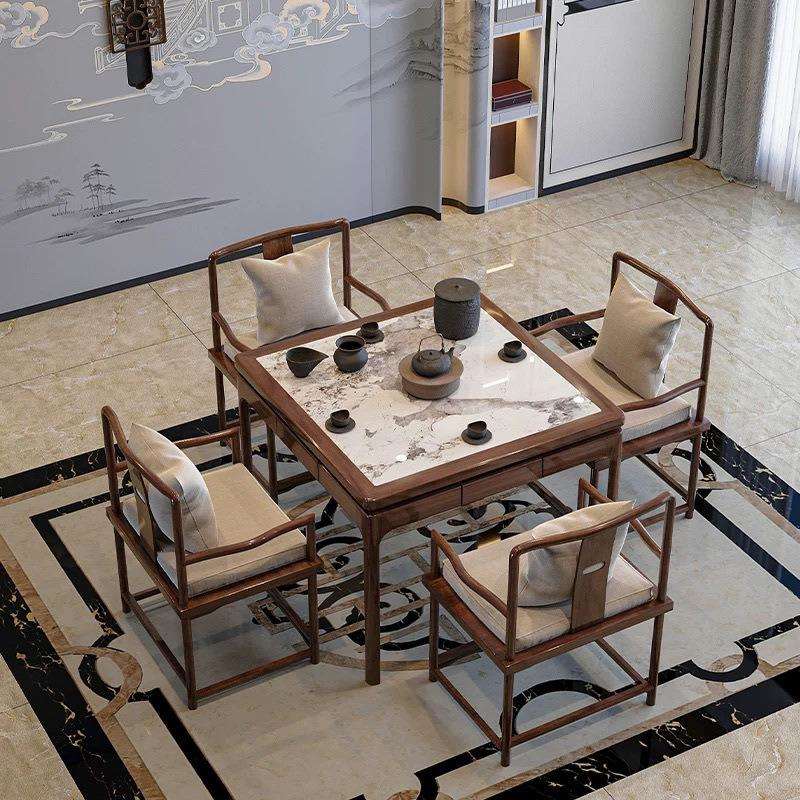 中式八仙桌棋牌方桌茶桌家用餐桌小户型客厅桌椅组合实木正方形