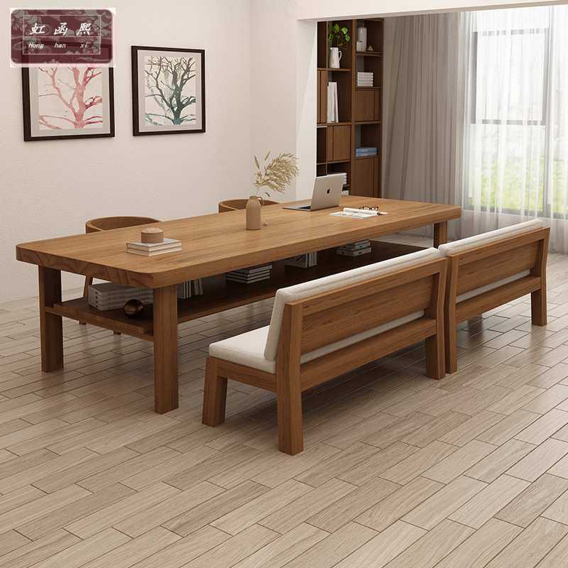 北欧家用多人学习桌工作台实木大长书桌简约现代去客厅化电脑桌,电子元器件市场,其它元器件,淘宝优惠券,粉丝福利购,淘宝优惠卷