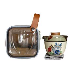 便捷式旅行茶具户外露营随身陶瓷泡茶器快客一壶两杯套装