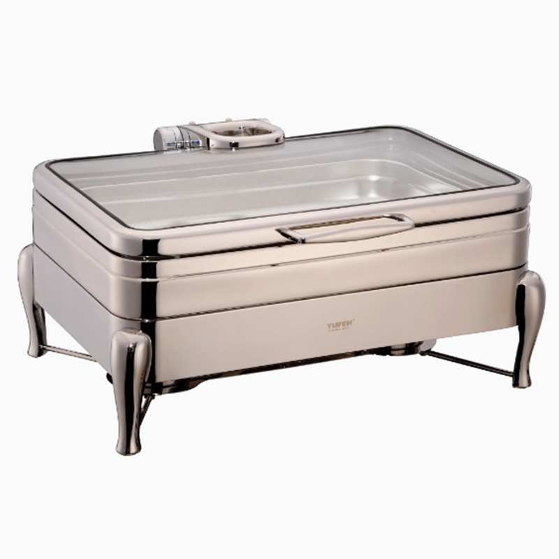 宇辉YUFEH 4011L长方形液压翻盖可视自助餐炉电加热保温炉布菲炉