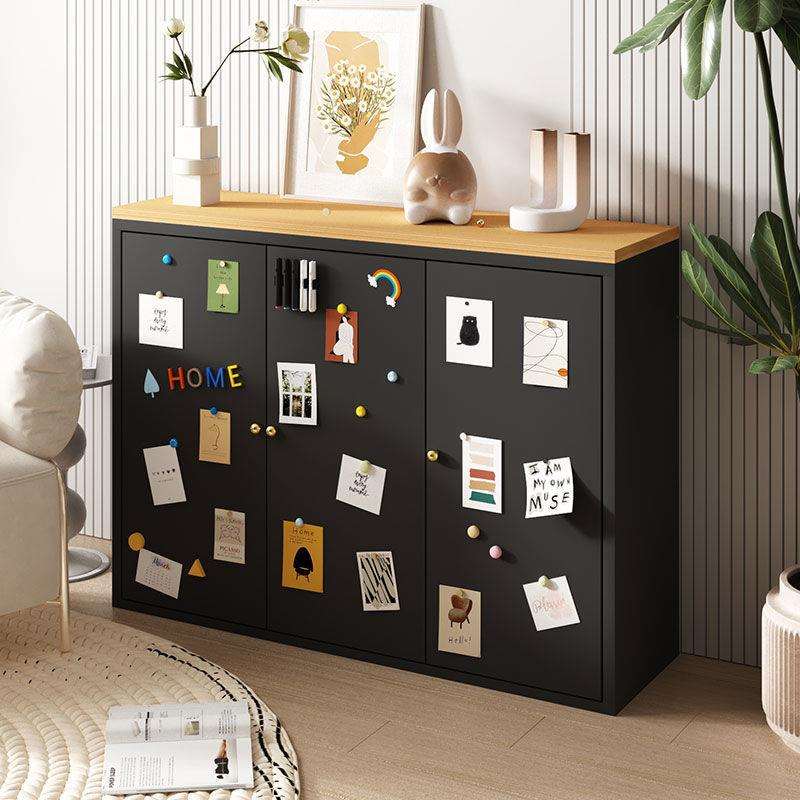 书柜家用客厅防尘落地式铁艺收纳柜钢制儿童书架储物置物柜铁皮柜