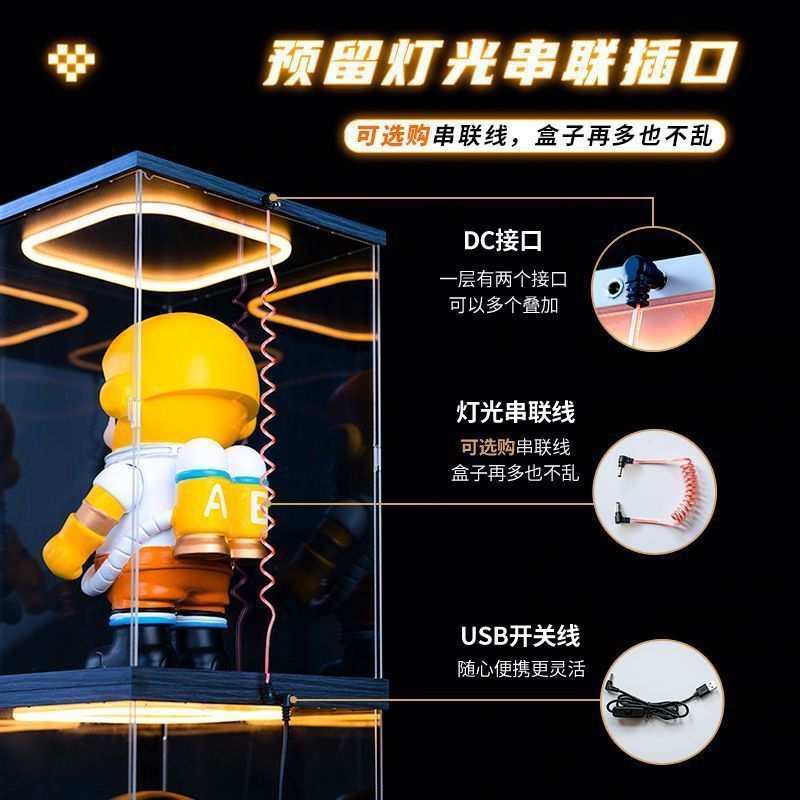 回灯展示盒适用 机械组系列42182 NASA Apollo月面探测车模型