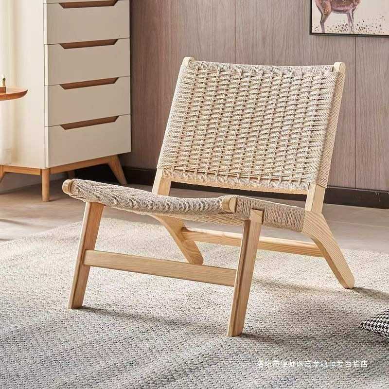 北欧实木单人沙发椅日式绳编马鞍椅民宿休闲复古懒人椅沙发,鲜花速递/花卉仿真/绿植园艺,割草机/草坪机,淘宝优惠券,粉丝福利购,淘宝优惠卷