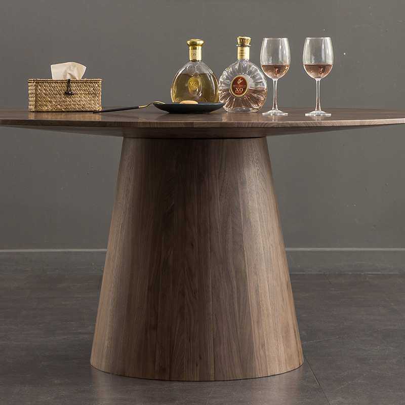 北欧原木家用日式桌黑胡桃木圆形餐桌北欧现代简约全实木别墅轻奢,鲜花速递/花卉仿真/绿植园艺,割草机/草坪机,淘宝优惠券,粉丝福利购,淘宝优惠卷