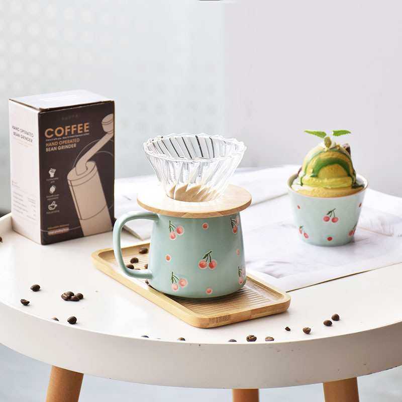 手冲咖啡杯碟套装家用陶瓷马克杯办公室下午茶杯碟子创意手冲杯子