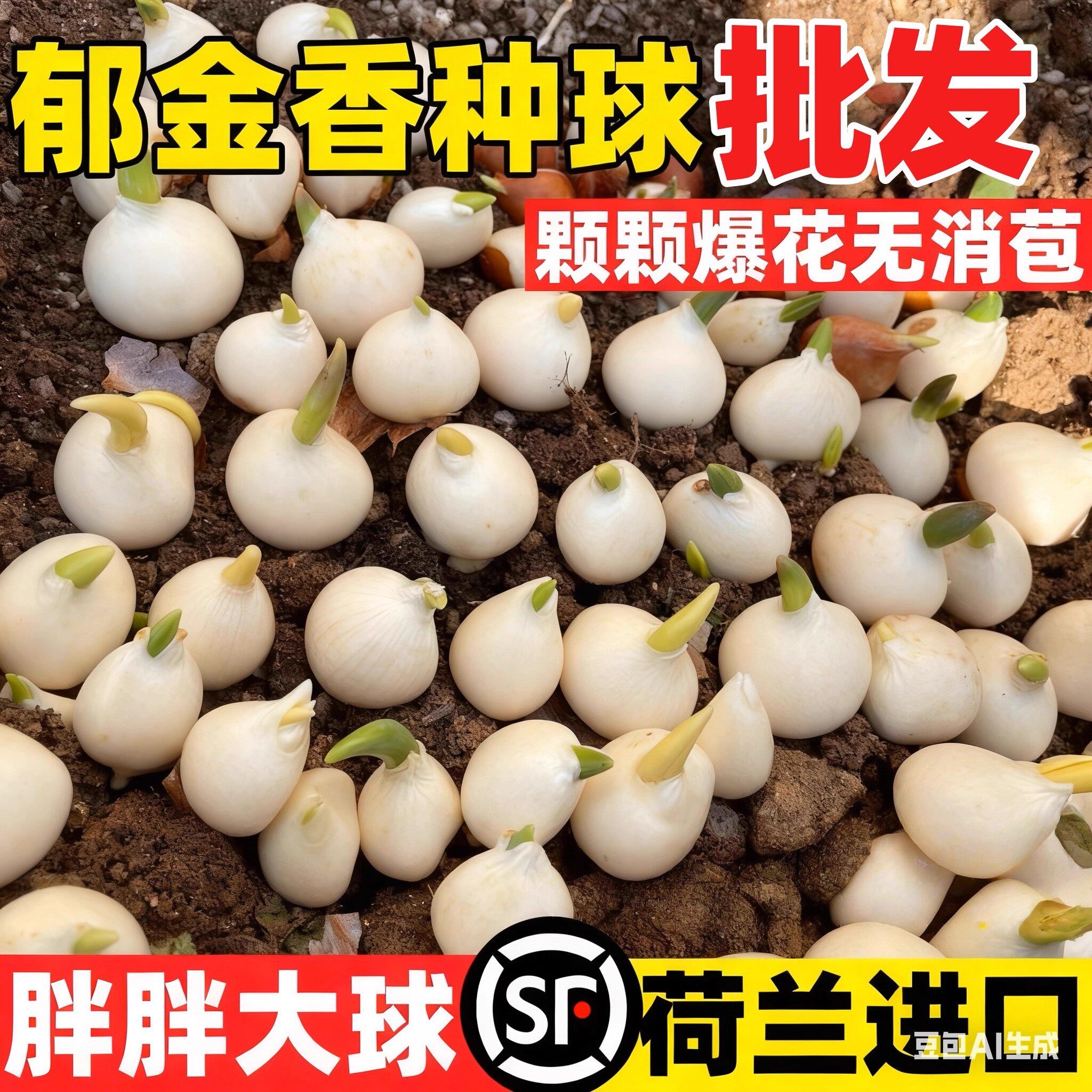 进口郁金香种球五5度球地栽100个批发种子混色水培植物室内花盆栽