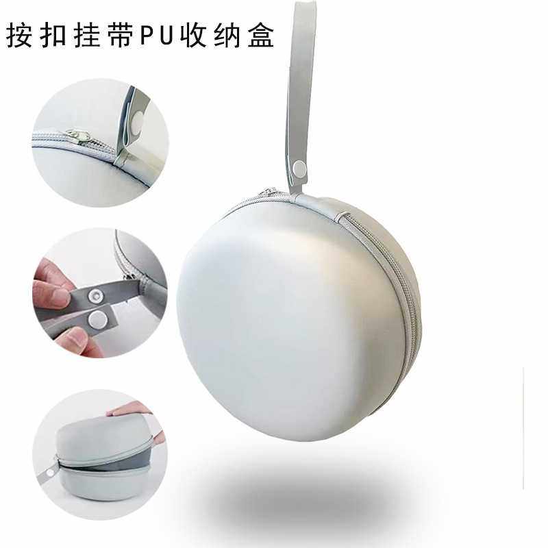 记忆棉u型枕挂扣收纳盒配件出差旅游户外便携灰色拉链包盒