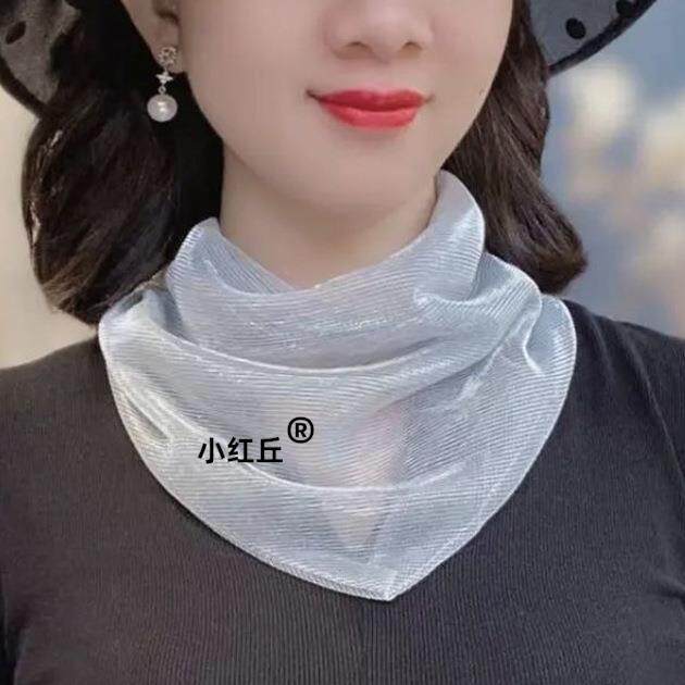 甲状腺术后颈部脖子遮疤神器遮挡颈纹丝巾薄假领围脖套空调房护颈图片