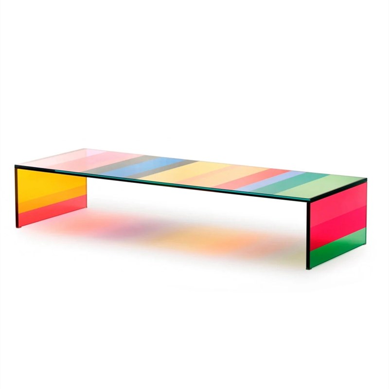 GLAS孟菲斯地台彩虹茶几客厅网红设计师家具玻璃飘窗榻榻米茶桌子