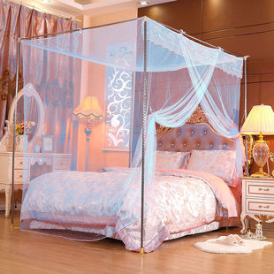 加密免安装 单开门蚊帐公主风床家用宿舍学生单双人落地文帐1米8