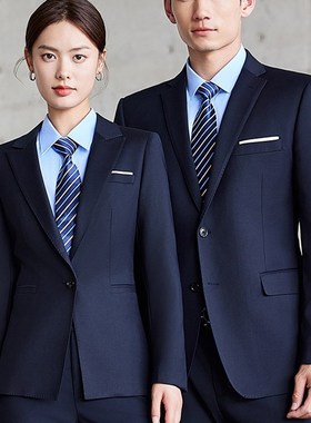 职业深灰色西服商务套装公司企业行政经理气质工装售楼部工作服