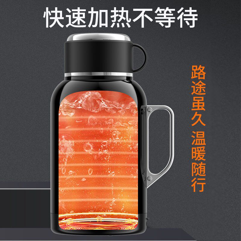 车载烧水壶2024新款12v24v通用货车专用烧水杯汽车家用两用热水器