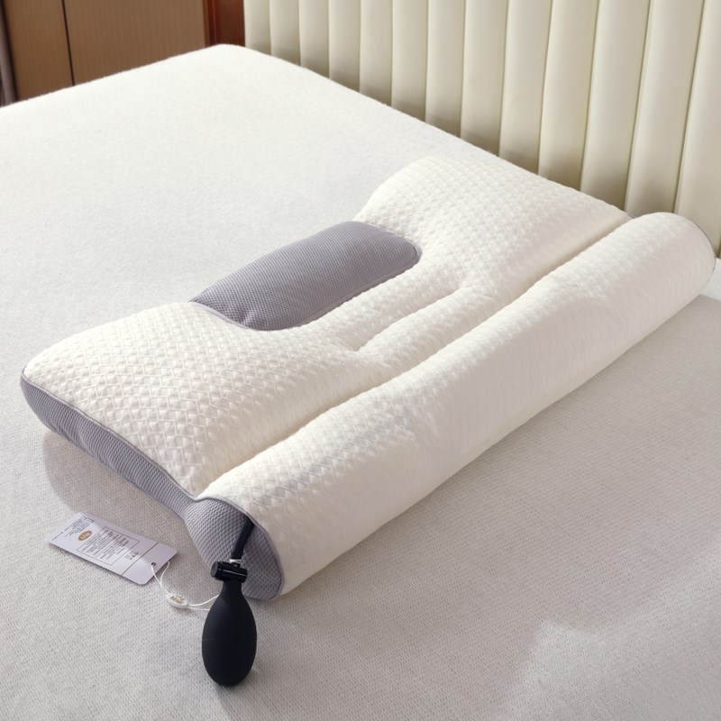 杰元微动力颈部气囊调节枕调整高度软硬度定型枕支撑针织透气枕芯