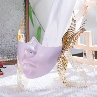 新机械美古风翅膀美人可爱美人面具万物下半脸仙女面饰汉服装扮