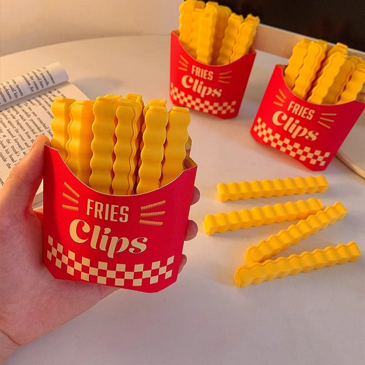 薯条造型零食封口夹食品保鲜袋防潮密封夹可爱卡通磁吸冰箱贴家用,厨房/烹饪用具,封口夹,淘宝优惠券,粉丝福利购,淘宝优惠卷