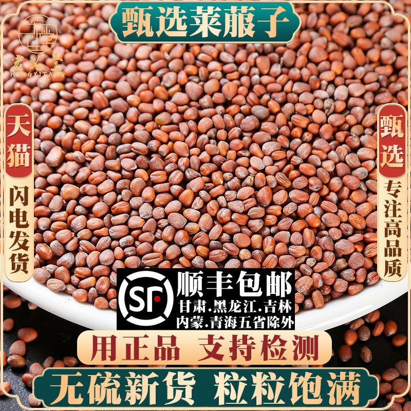 莱菔子材500克炒莱菔子新货莱菔子茶炒熟萝卜籽 可磨莱菔子粉