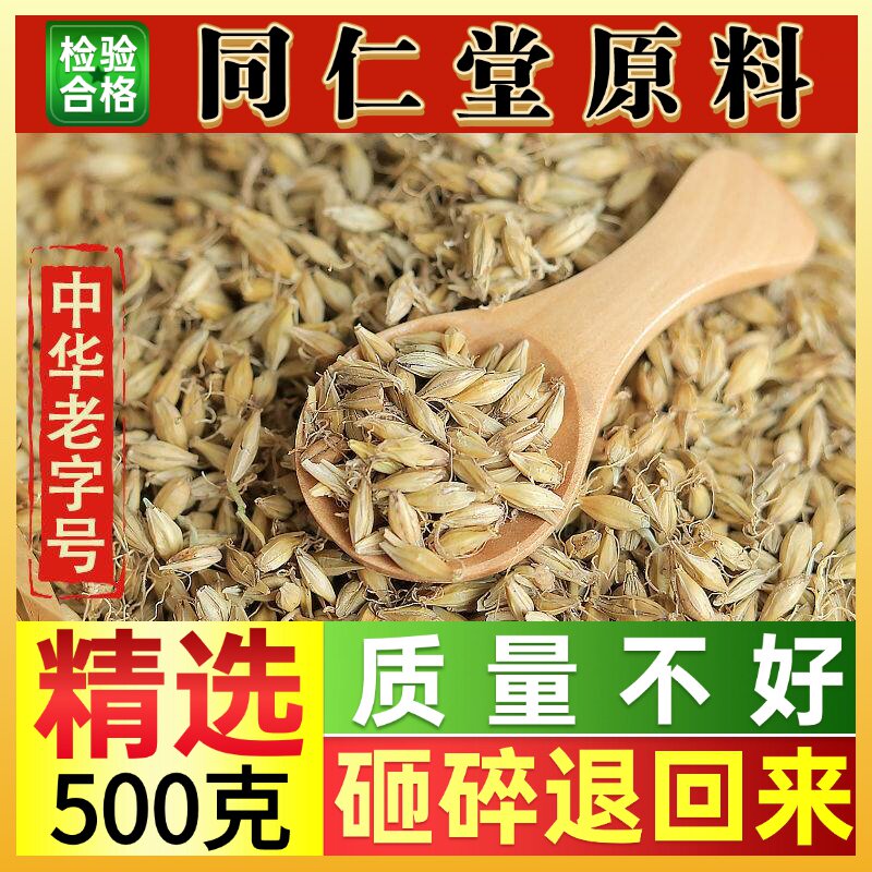同仁堂生麦芽中药材特级野生大麦芽50-500克回奶 调理脾胃双芽水