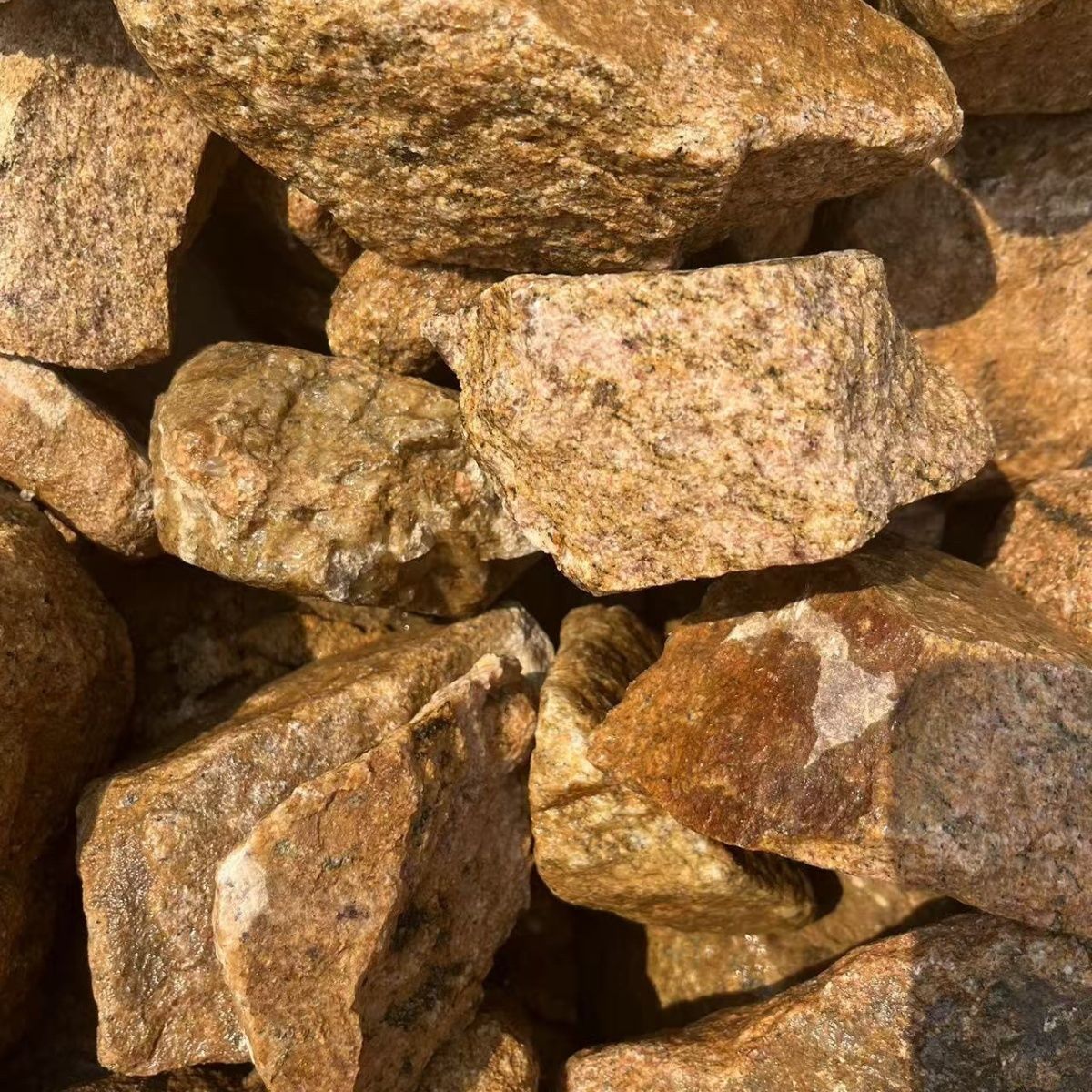 天然黄麻石造景假山石花