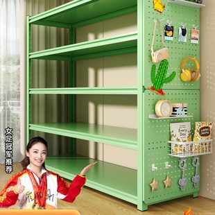 家用货架钢制置物架落地多层储藏间阳台杂物快递收纳架超市展示架