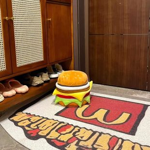 凳坐垫收纳入户门矮凳零食桶 储物家用口带盖杂物收纳盒汉堡筐换鞋