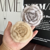 真水貂花朵胸针水貂胸花非遗高档大衣围巾配饰配件婚礼新人胸花