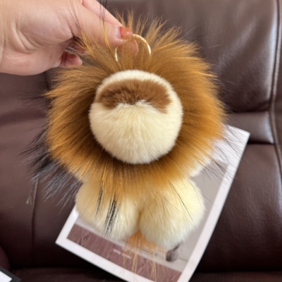 獭兔毛狮子ins毛绒挂件狮子公仔