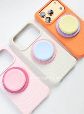 17新款ins风波漾纹磁吸充电液态硅胶iPhone16promax手机壳网红同款高级苹果15个性14高级13全包防摔带支架